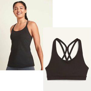 Old Navy Active Strappy Sports Bra and Strappy Tank Bundle